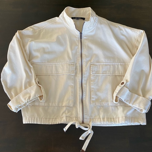 Women’s Cream Cropped Jacket by Mine. Size M. - Picture 5 of 9